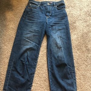 Anthropologie/Pilcro medium wash cropped wide leg jeans